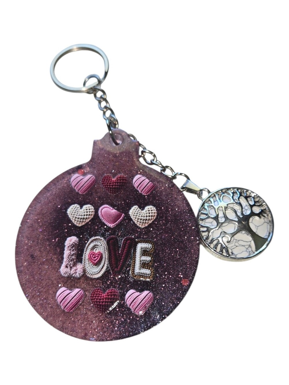 Hand‑Crafted Resin LOVE Keychain | Bag Charm Gift 310